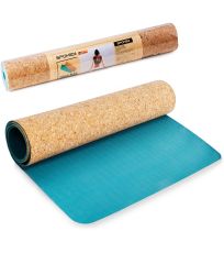 Podložka na jógu korková - modrá SAVASANA Spokey 