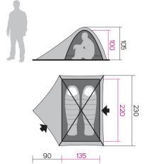 Stan pro 2 osoby FALCON 2 HANNAH Treetop